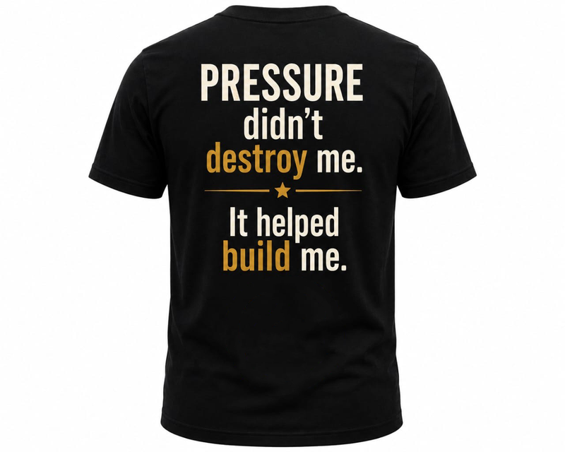 Built Through The Struggle Tee – Inspirational Graphic T-Shirt, Unisex Black