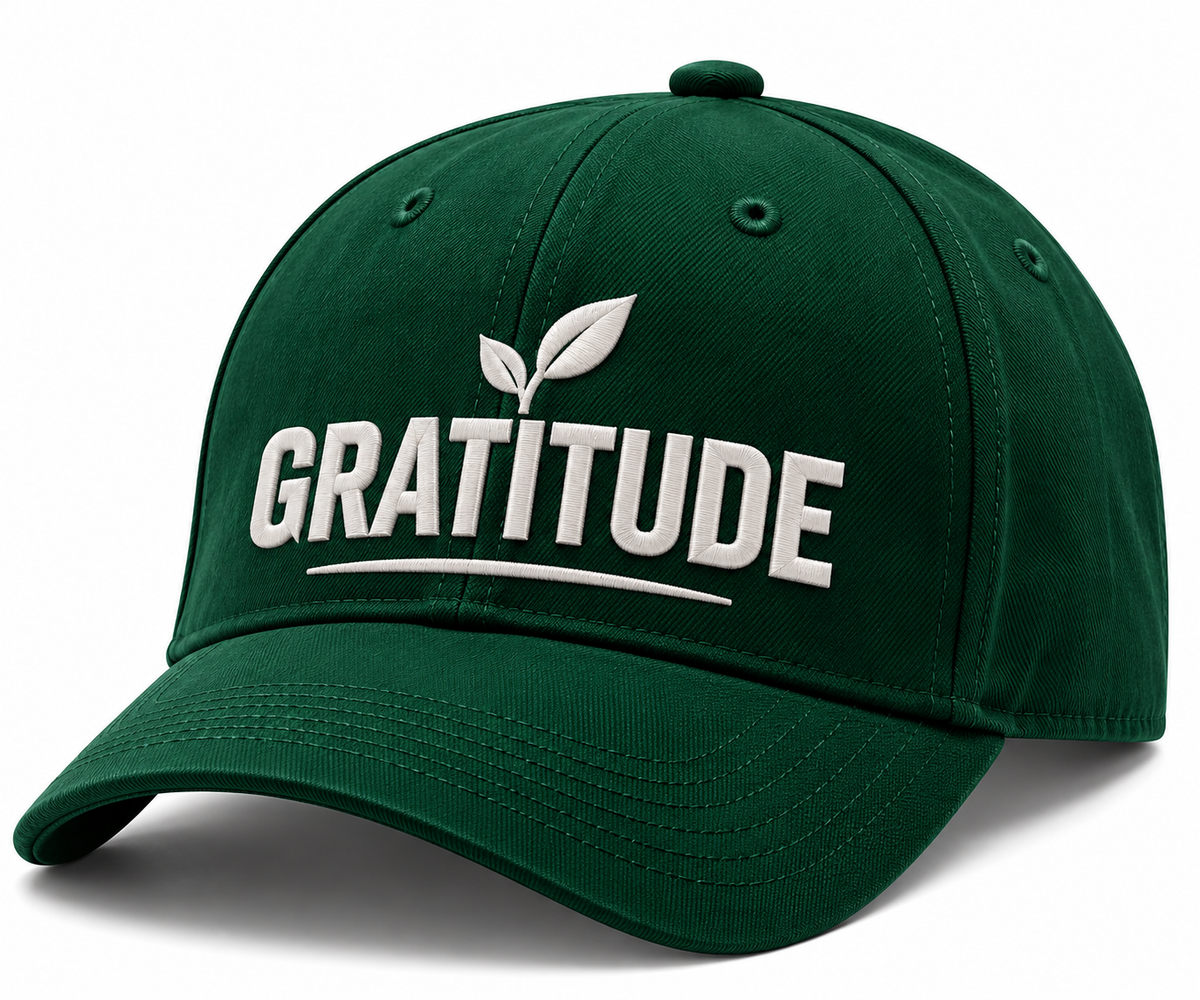 Gratitude Cap – Inspirational Mindset Baseball Cap, Adjustable