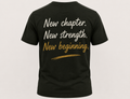 It’s Okay to Start Again Tee – Inspirational Graphic T-Shirt, Unisex Black