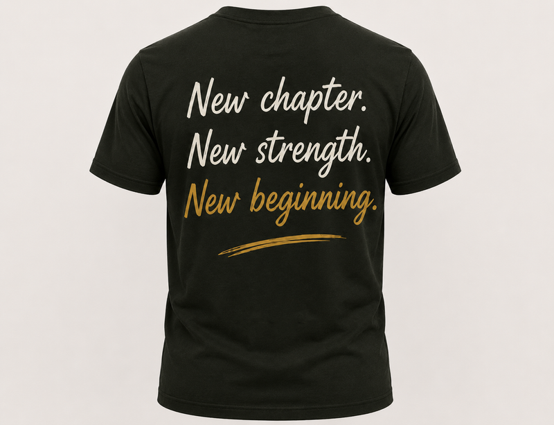 It’s Okay to Start Again Tee – Inspirational Graphic T-Shirt, Unisex Black