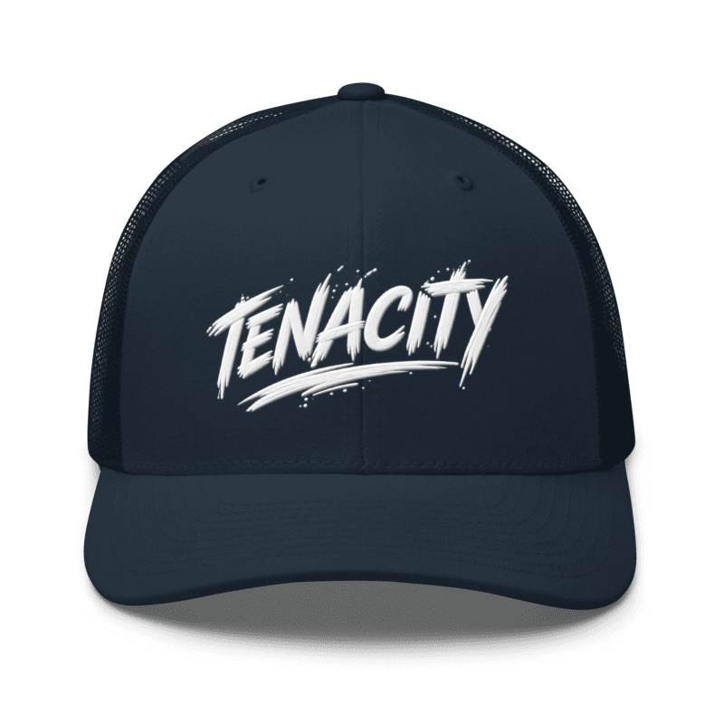 Tenacity Cap – Motivational Mindset Trucker Cap, Adjustable