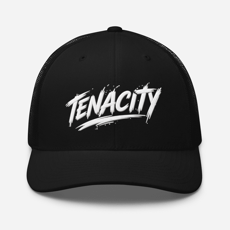 Tenacity Cap – Motivational Mindset Trucker Cap, Adjustable